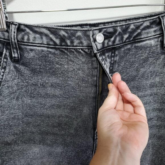 AFRM Fez Straight Leg Carpenter Jeans Hi-Rise Utility Acid Wash Women 28 x 30.5" - Picture 3 of 14